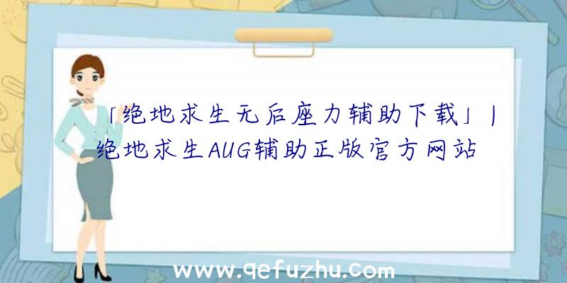 「绝地求生无后座力辅助下载」|绝地求生AUG辅助正版官方网站